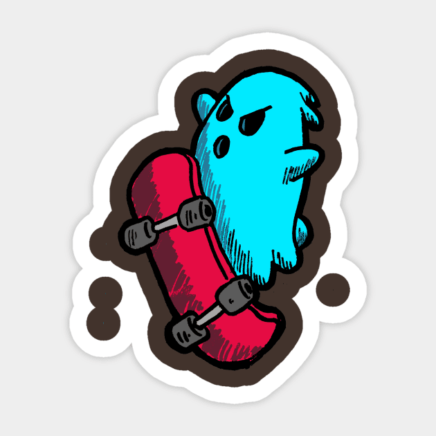 RADICAL GHOST... BOO-TY! Sticker by FZKilla